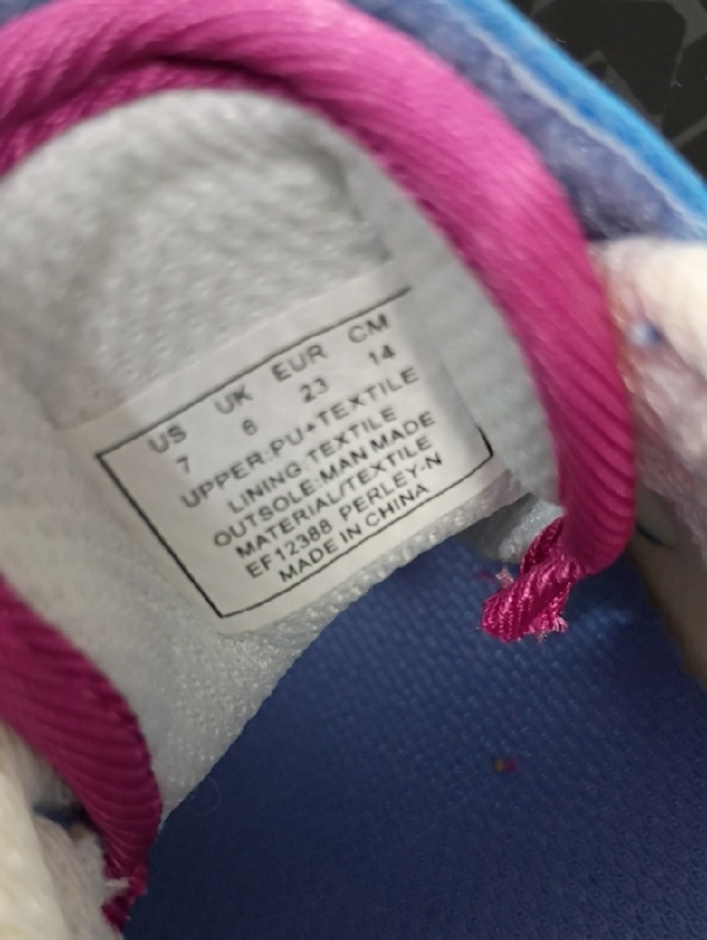 RBX GIRLS Blue, White & Pink Athletic Sneakers SIZE 7 NWT - Picture 7 of 7